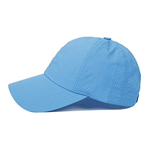 HGGE Womens Criss Cross Ponytail Baseball Cap High Messy Bun Ponycap Trucker Hat Quick Drying Mesh Dad Hat for Outdoor Sports - Image 4