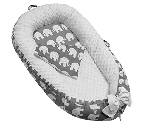 Asunflower Baby Nest Lounger Newborn Bed Insert for Nursery Crib, Portable Snuggle Bed