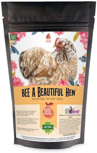 Pampered Chicken Mama Mealworm and Herb Treat for Backyard Chickens, Healthy Backyard Chicken Feed and Supplies, BEE A Beautiful Hen 16 Pounds