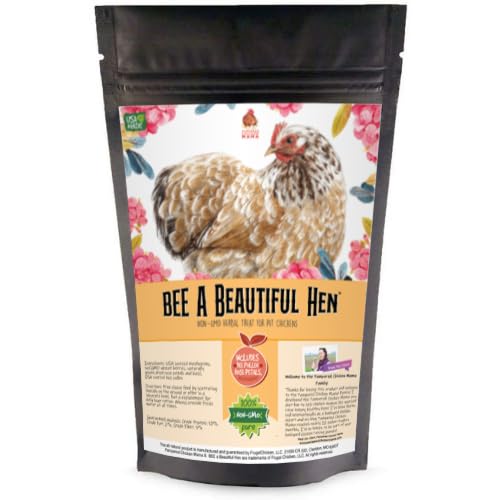 All Natural Mealworm and Herb Treat for Backyard Chickens, Healthy Backyard Chicken Feed and Supplies, BEE A Happy Hen (8 pounds)