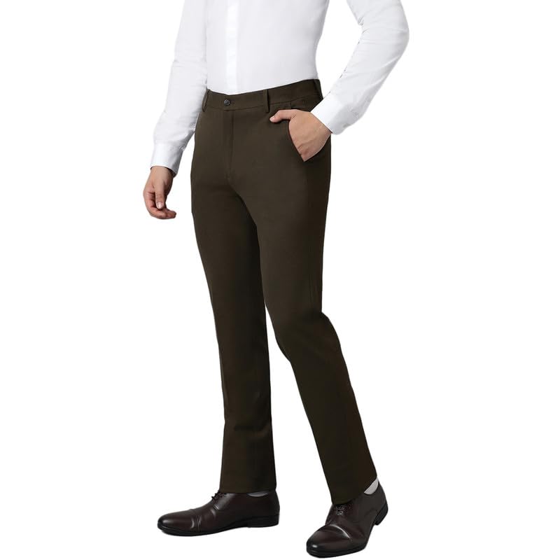 Image of SUBTRACT Slim-Fit Stretchable Lycra Formal Pants for Men with Flexible Waistband | Stylish Men's Wear Trousers for Office or Party |Dress Trouser Pant