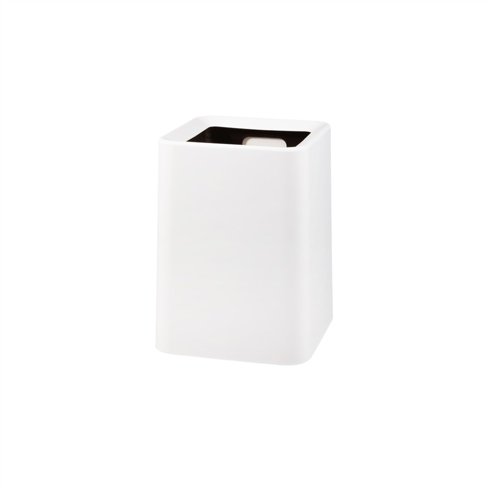 Kitchen Trash Can Black/White Wastebasket with Open Top Kitchen Wastebasket Made of Plastic for Home Kitchen Office Wastebasket Garbage Can (White)