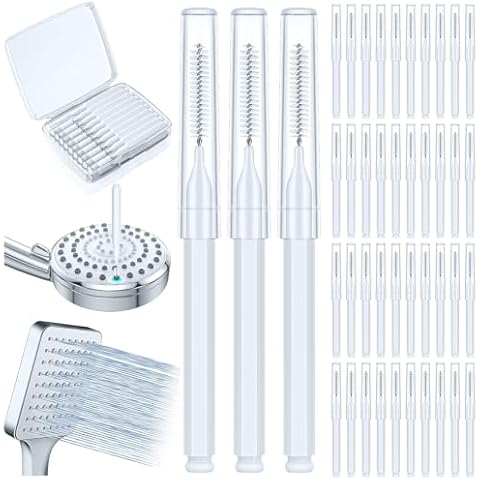 Lumkew Multiple Shower Head Cleaning Brush, Shower Head Cleaner Tool for Small Hole, Mini Showerhead Nozzle Picks for Bathroom Cover