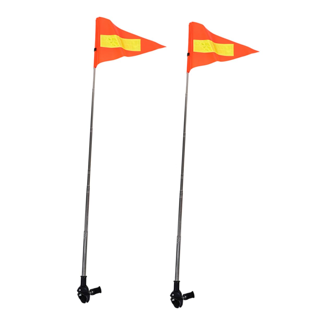Yardwe Bandera de Seguridad Reflectante para Carrito de Golf 1, 2m Naranja | 2 Soportes, Mástil Telescópico Ajustable, Acero Inoxidable y Pvc, Uso Exterior en Campos y Dispositivos de Movilidad