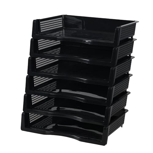 Organiseur de documents de bureau A4 empilable avec 6 bacs de tri - 2