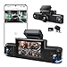 Produktbild Adelagnes Dashcam Auto Vorne Hinten für Autos,4 Kanal Dash Cam Auto Kamera 3" IPS Bildschirm,5GHz WiFi Dash Cam mit 64GB SD Karte,Nachtsicht,Loop-Aufnahme,170°Weitwinkel WDR,G-Sensor