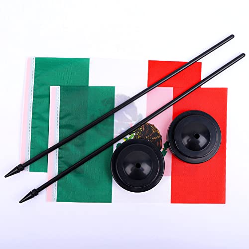 Fwiw Mexico Mexican Flag Mexico Table Flag Small Mini Mexico Office Desk Flags With Stand Base,Countries National Festival Events Home Office Decorations(2Pack) #TOP2