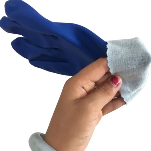 Guantes de PVC industriales para protección de manos en la construcción 4