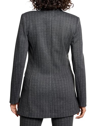 NIC+ZOE Womens Pinstripe Ponte Zip Jacket4