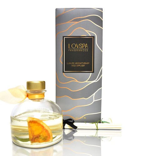 Lovspa Revitalize Mandarin Lime & Basil Reed Diffuser | An Energizing Blend Of Mandarin Orange, Bergamot, Lime, Basil, Lilac & Vetiver | Great Kitchen Scent & Nice Home Gift Idea #TOP1