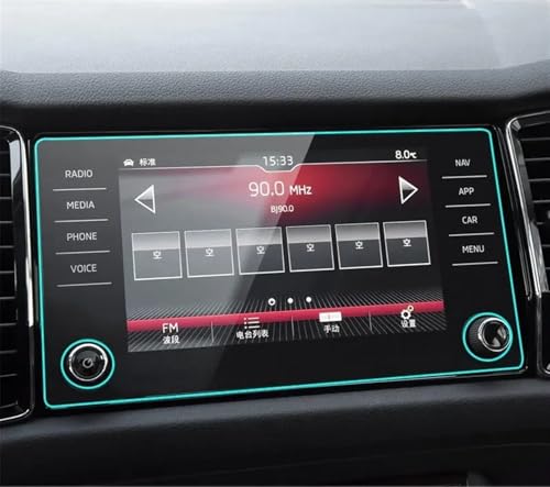 Protecteur d'écran voiture Skoda Kodiaq Karoq 2018 2019 film verre navigation 8"