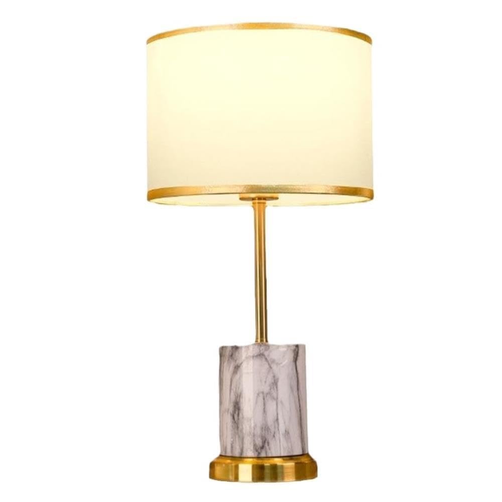 Lampada da tavolo di lusso dimmerabile, luce notturna ambientale sul | Lusso, dimmerabile, base in metallo, paralume in tessuto, luce notturna ambientale(White)