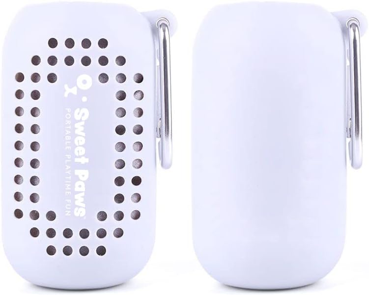 Sweet Paws Portable Dog Paw Towel, Lightweight & Super Absorbent Microfiber Dog Towel, Clips onto Leash, Quick Drying Towel for Dogs with Silicone Case, Dry Dog’s Paws on The Go – Large – Clean Slate