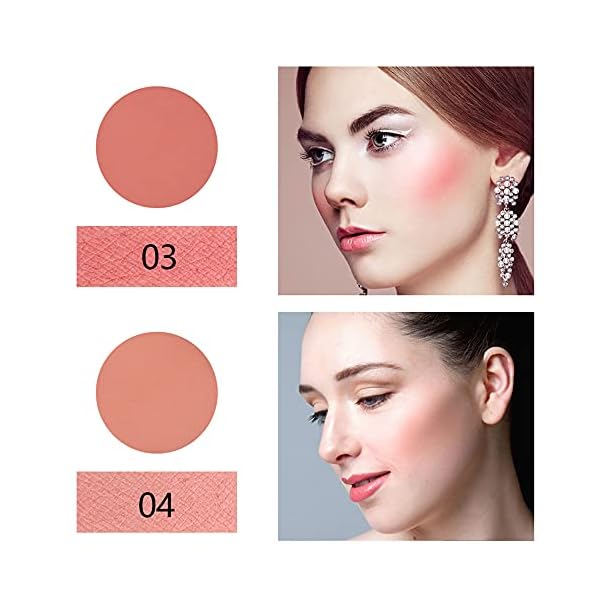 CCbeauty 8 Colors Face Blush Palette Matte Shimmer Professional Natural Long Lasting Lightweight Portable Foundation Contour Highlight Pressed Powder Makeup Palette for Women Girls