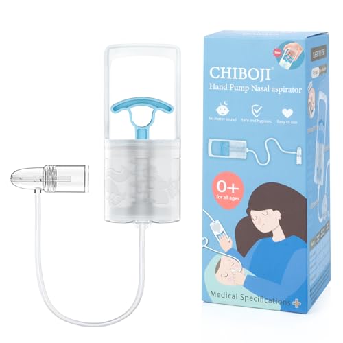 Image of Patented Nasal Aspirator for Baby and Toddler, Hand Pump Nose Sucker with Rounded Non-Invasive Nozzle, Quiet Suction Relieves Congestion and Stuffy Boogers, Safe for Infant, Co-Branded with CHIBOJI