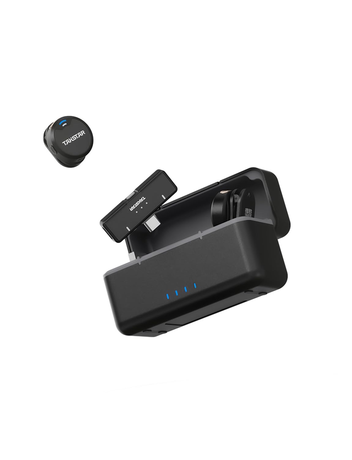 TAKSTAR Wireless Lavalier Microphone, 100M Range, Noise Canceling, 48KHz/16bit, Mini Lapel Microphone for Android, iPhone 15/16, DSLR, Camcorder, Smartphone, Vloger, YouTube, Video Maker