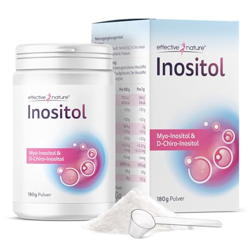 effective nature Inositol Pulver 180 g - Myo & D-Chiro im Optimalen Verhältnis - Mit 400 µg...