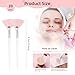 20 Pcs Pink Facial Fan Brushes Soft Mask Applicator Brush Set Esthetician Makeup Beauty Tool for Mud, Cream, Glycolic Peel, Chemical Peels
