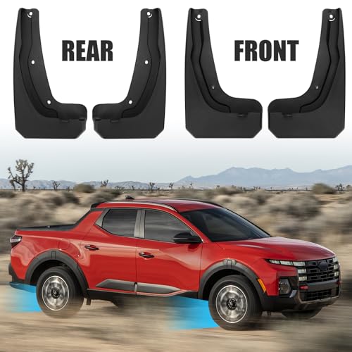 Image of Mud Flaps Splash Guards for 2023 2024 2025 2026 Hyundai Santa Cruz (Not Fit for XRT), Durable ABS Mud Guards, Protects Against Mud, Rocks, and Debris, Santa Cruz Accessories (4PCS)