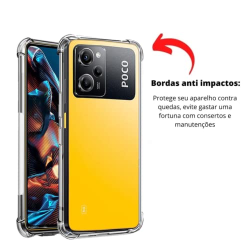 Capa Capinha Anti Impacto + Película de Cerâmica 9D Compatível Com Xiaomi Poco X5 Pro 5G - (Hard Gla