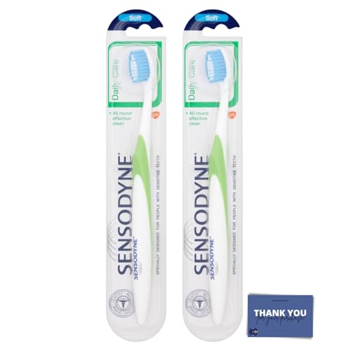 Sensodyne Daily Care Soft Toothbrush Bundle - Gentle Care for Sensitive Teeth & Gums (2 Packs)
