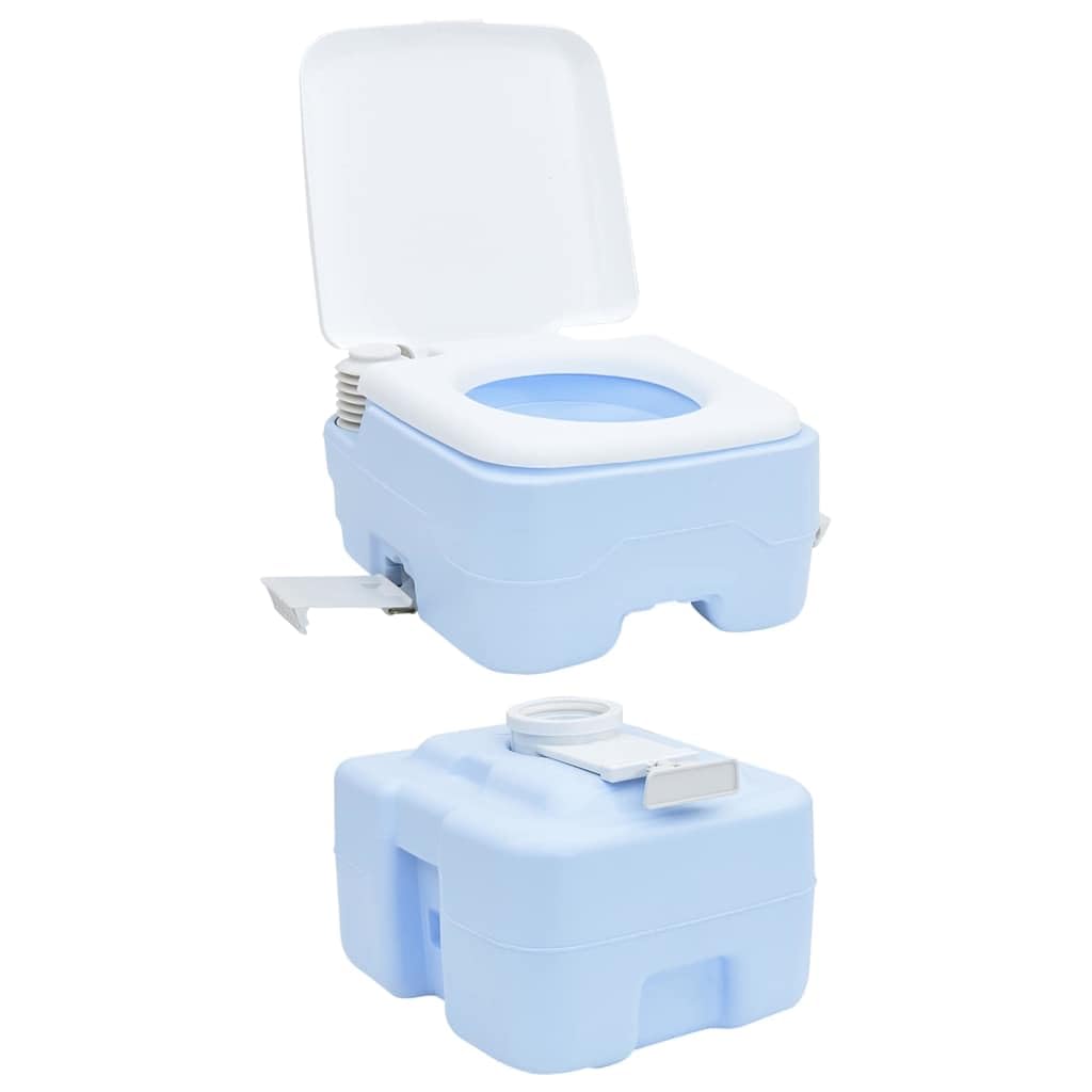 Mangloder - Toilette portatile da campeggio, 41,5 x 36,5 cm, in polietilene resistente, resistente alle intemperie, leggera, con pompa a soffietto e apertura di scarico a T, ideale per esterni, camper