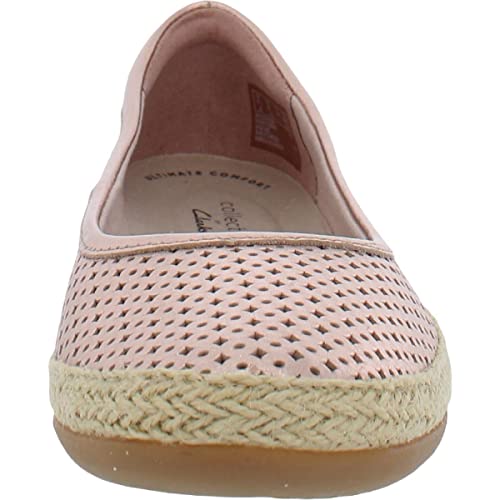 Clarks Women's Danelly Adira Rose Gold Leather Ballet Flat 7.5 W Us #TOP3