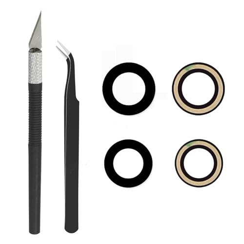Cemobile 1 Set Original Arrière Caméra Arrière Lentille Verre Remplacement pour iPhone 15 et iPhone 15 Plus avec Adhésif Préinstallé et Kit d'outils de réparation
