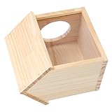 Diseño multiusos: esta casa funciona también como casa y proporciona una solución conveniente y eficiente para el cuidado de mascotas, jaula pequeña para hámster, jaula de madera para hámster