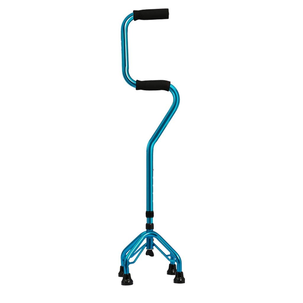 YXCKG Bastone da Passeggio, Regolabile in Altezza Bastone da Passeggio con Base A 4 Punte per Una Maggiore Stabilità, Aiuto alla Mobilità per Anziani, Anziani E Portatori di Handicap