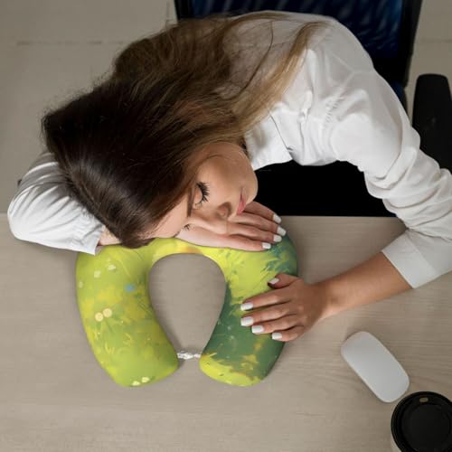 Almohada de viaje espuma viscoelástica U en negro miniatura 6