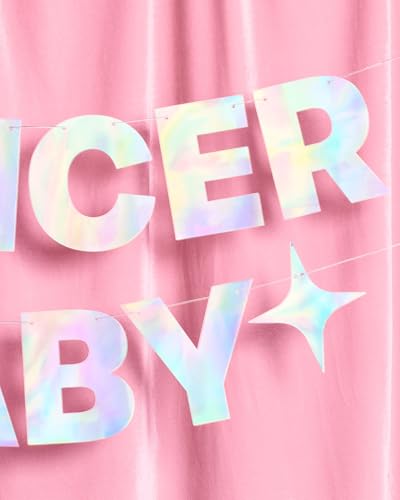 Image of xo, Fetti Cancer Baby Birthday Party Iridescent Foil Banner - 5 Ft. | Zodiac Cancer, Horoscope, Astrology Bday Party Decorations Gift