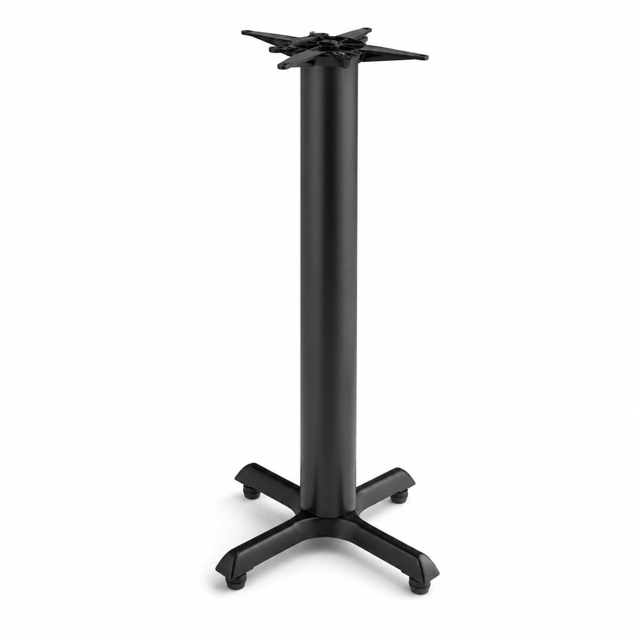 22" x 22" Black Bar Height Column Table Base by Glownary – 22 X 22 Inches, Beech, Brown, Model 349c22s4beq