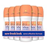 Dry Idea Fresh Linen Scent Roll On Deodorant & Antiperspirant for Women - Gentle on Sensitive Skin, 2X Longer Sweat Protection, 72Hr Sweat & Odor Protection, Womens Deodorant, 3.25oz (6 Pack)