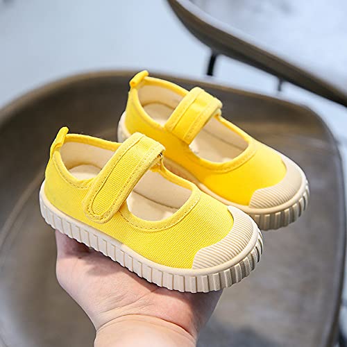 Girl's Candy Color Canvas Slip-On Lightweight Sneakers Cute Casual Running Shoes Girls Mary Jane Flats School Uniform Dress Shoe2