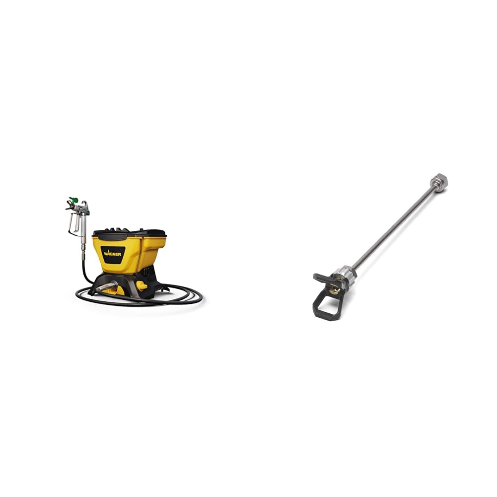 Wagner 2394312 Control Pro 150 AIRLESS Bomba de aire, 300 W, 220 V, Amarillo + Tubo de extensión para pistola de pulverización, para paredes altas y suelos