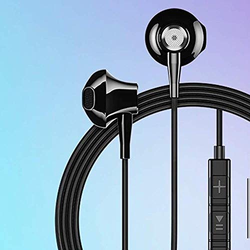 Image of Tessco (CH-239) Digital Stereo in-Ear Wired Metal Universal Earphones Stereo Bass Noise Canceling Sport Headsets with Mic & Volume Control (Black)