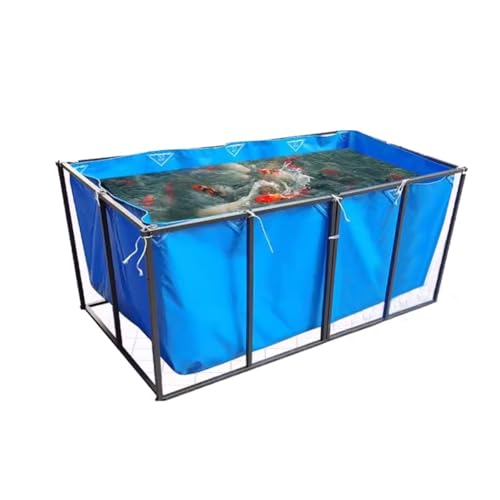 Forro grande de lona de PVC flexible con anillos de fijación ideal para nadar y estanque al aire libre, tanque plegable temporal