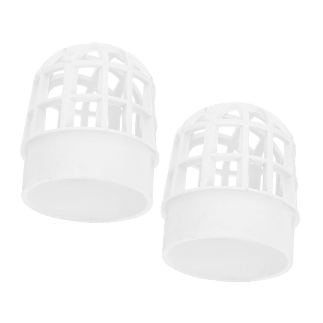 SHINEOFI 2pcs PVC Plastic Gutter Guard Round Shape Ladder Gutter Guard Easy Installation Universal Fit White Mesh Protector for Balcony Rooftop Drainage Systems