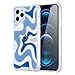 DEFBSC Clear Case for iPhone 12 & iPhone 12 Pro, Clear Bumper Slim Cases with Shockproof Air-Guard Corners Protection, Military-Grade Protection, Soft TPU Edge PC Back iPhone 12/12 Pro Case, Blue