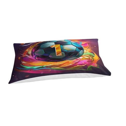 Ensemble de literie foot 3D lit simple housse de couette microfibre douce - 5