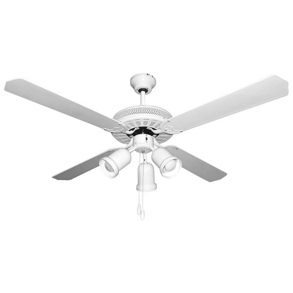 Orbegozo CT 35132 B - Ventilador de techo con luz, 4 palas reversibles, diámetro 132 cm, potencia de 60 W y 3 velocidades