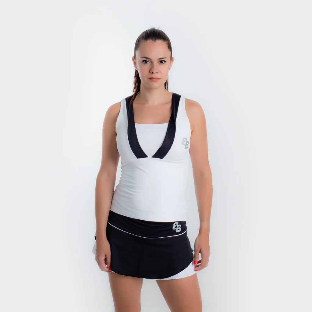 BB Falda Bali de Mujer para Tenis y pádel Belén Berbel (FR/ES, Letras, M, Regular, Regular, Negro)