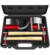 C&T 6 Piece Heavy Auto Body Repair Tool Hammer Dolly Set, Car Body Repair Tool Kit with Carrying ...