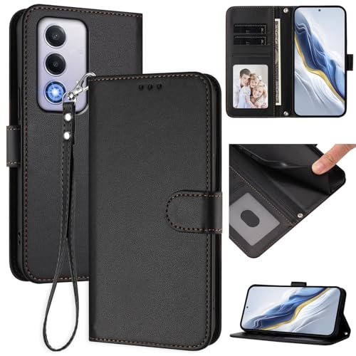 Étui portefeuille Oppo A40 4G cuir noir avec flip cover de protection