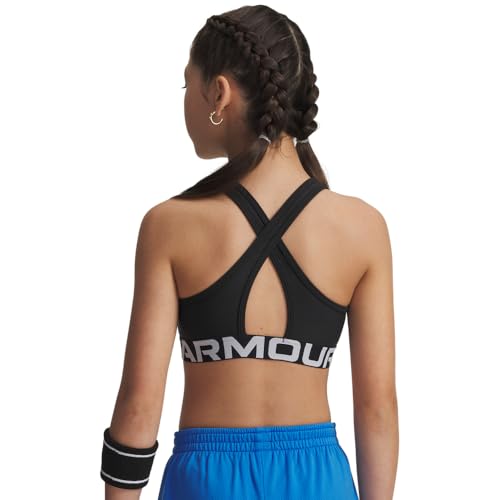 Under Armour Girls Crossback Mid-Impact Sports Bra2