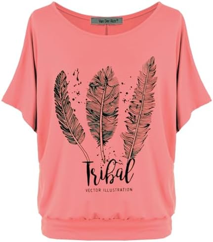 Van Der Rich ® - Oversize T-Shirt mit Fledermausärme - Damen