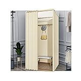 Bekleidungsgeschäftshaus, Ankleidezimmer tragbarer und abnehmbarer quadratischer Ankleidezimmer Montageraum Bekleidungsgeschäft Gourd Hook Design, leicht zu gleiten und still mit quadratischem Metalls