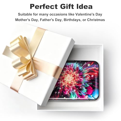 Image of Elfish Mini RFID Aluminum Wallet Credit Cards Holder Business Card Case Metal ID Case for Men Women (Gorgeous flowers)