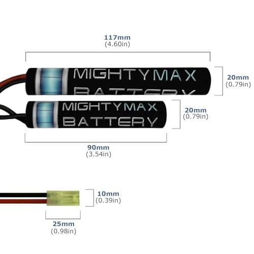 Mighty Max Battery 8.4V 1600mAh Butterfly Replaces HK VFC Airsoft HK416 CQB Rifle by Mighty Max Battery - Image 2
